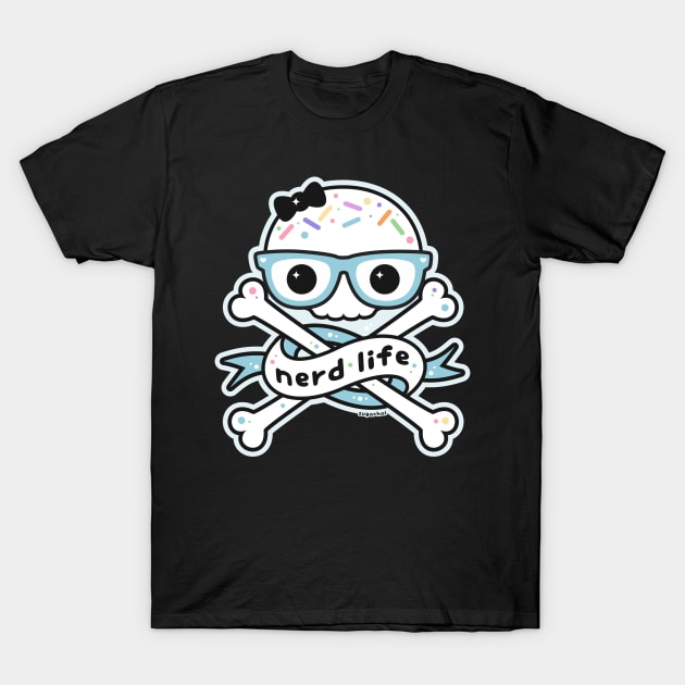 Nerd Life Skull and Crossbones T-Shirt by sugarhai